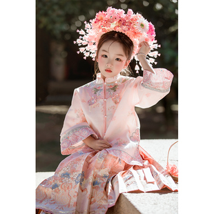 汉服女童马面裙2025年春新品原创高端明制两件套小女孩古风套装裙