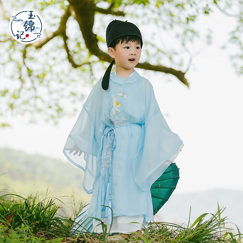 汉服男童春季新品超仙宋制圆领袍