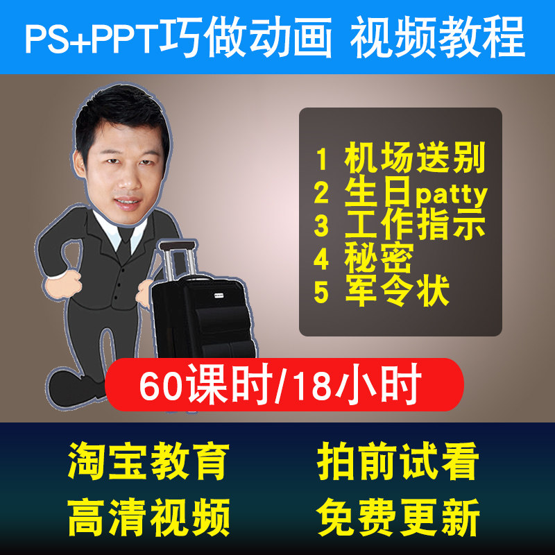 ps/ppt做动画视频教程 零基础到精通动画制作动画设计在线课程|ruв категории в области образования и профессиональной подготовки, Профессиональная подготовка, графический дизайн/видео производства - от Buy2taobao.com для оказания профессиональной услуги покупки агента Taobao