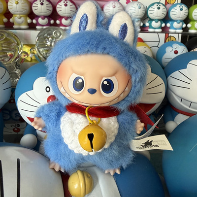 labubu4.0心底密码娃衣铃铛配饰叮当猫多啦A梦拉布布四代衣服着替