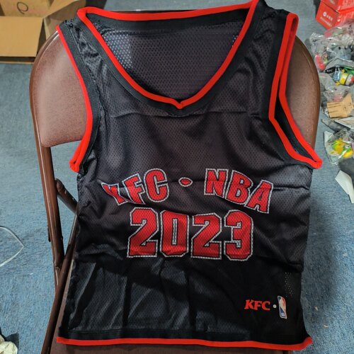 2023肯德基NBA助威球衣体育周边应援网眼无袖背心收藏品球服