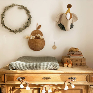 ins韩版儿童宝宝房布艺立体动物头兔子大象挂饰 幼儿园墙面装饰