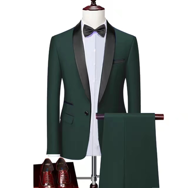 Men's Suits 2Pcs Casual Slim High Quality Stylish Suit Sets