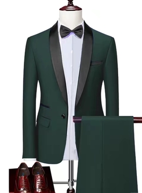 Men's Suits 2Pcs Casual Slim High Quality Stylish Suit Sets