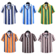 men striped short Hawaiian sleeved shirt print 3XL