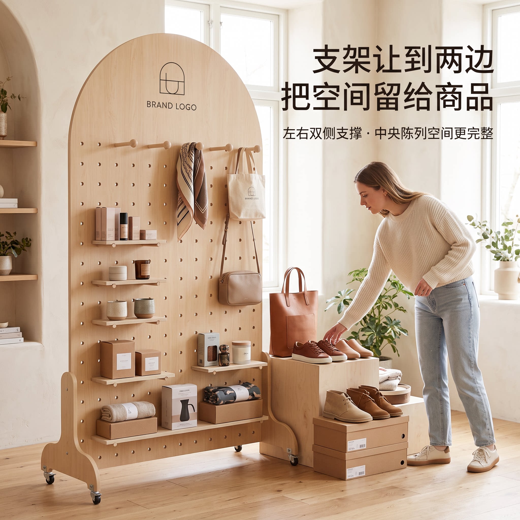 商用货架自由组合可移动陈列架图片