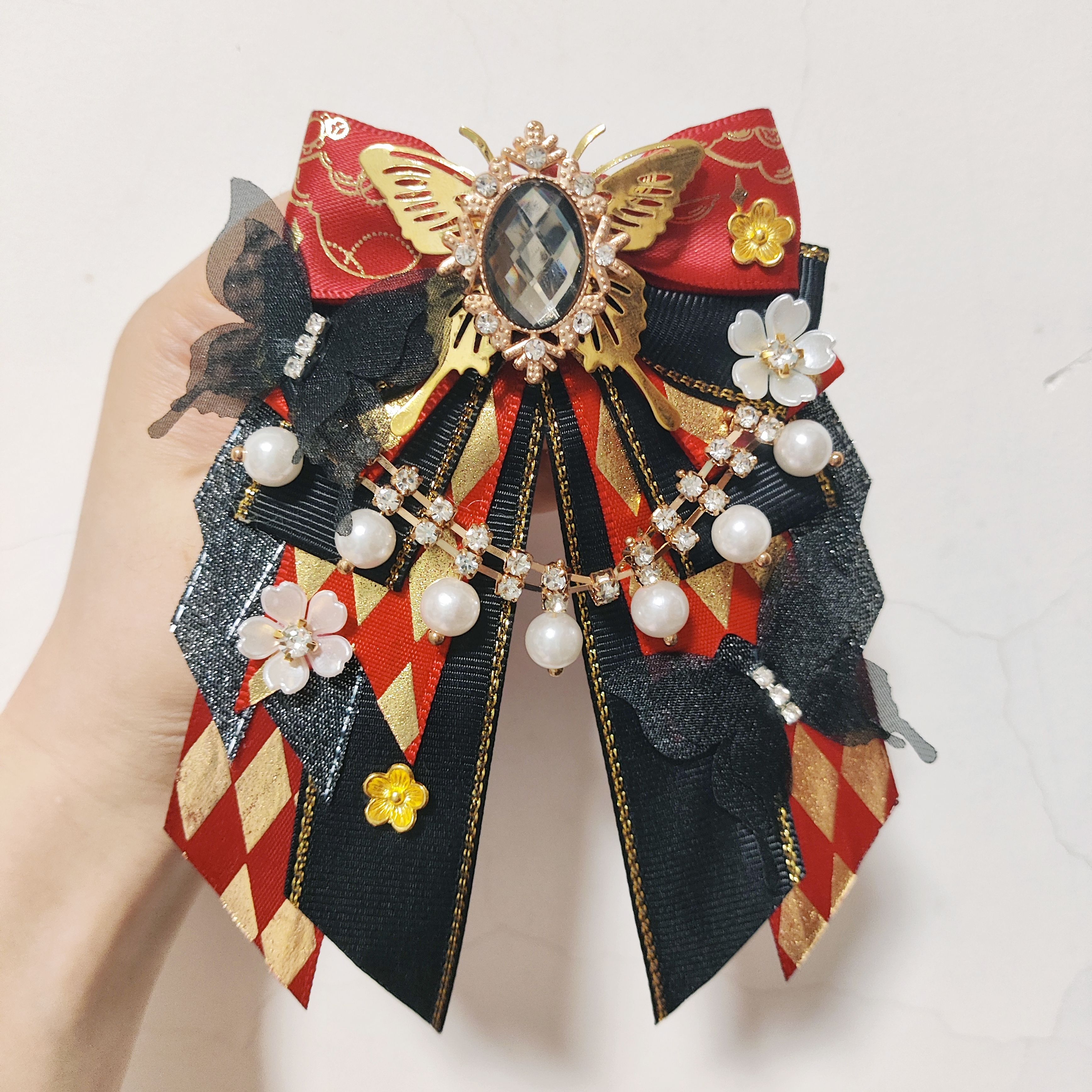 【现货】谷美痛包蝴蝶结 白菜华丽胸针钥匙扣发夹 恋与光夜深空