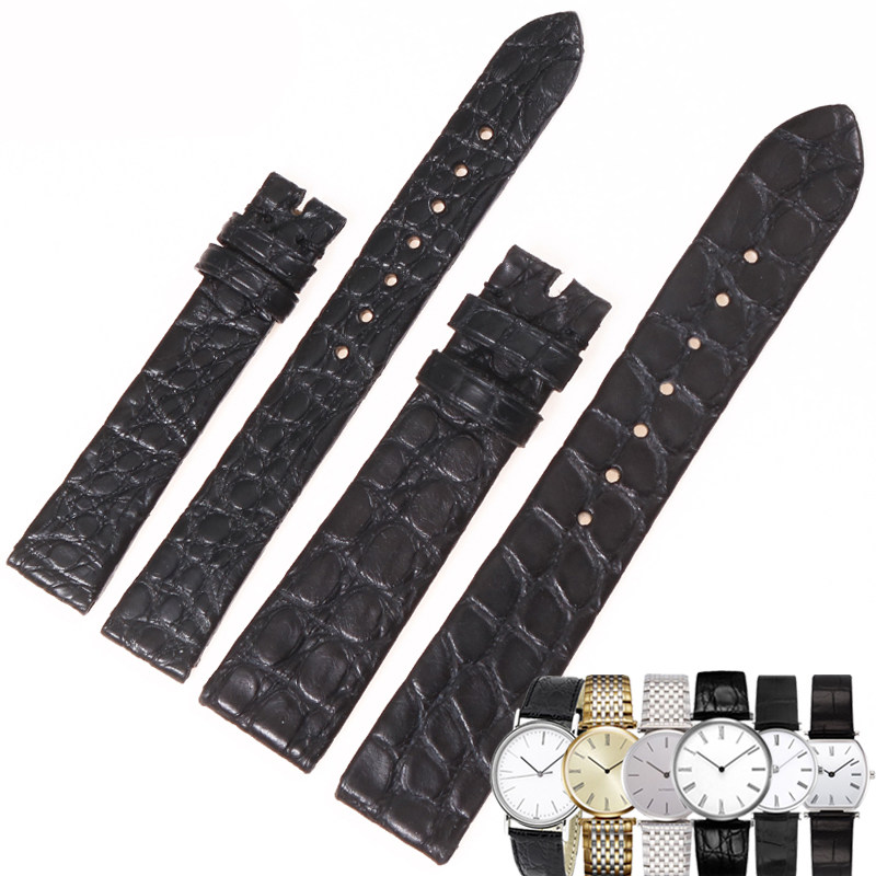 适用鳄鱼皮表带浪琴嘉岚L4.708