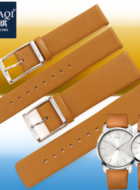 玛萨琪CK手表K2G211/K2G231表带22/16mm黄色男女针扣表扣手表带