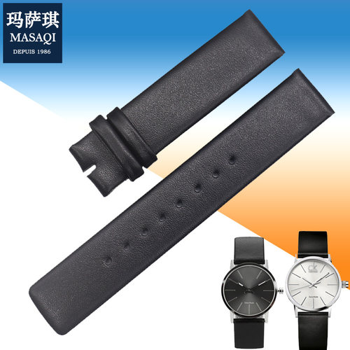 CK表带真皮K76222针扣手表带