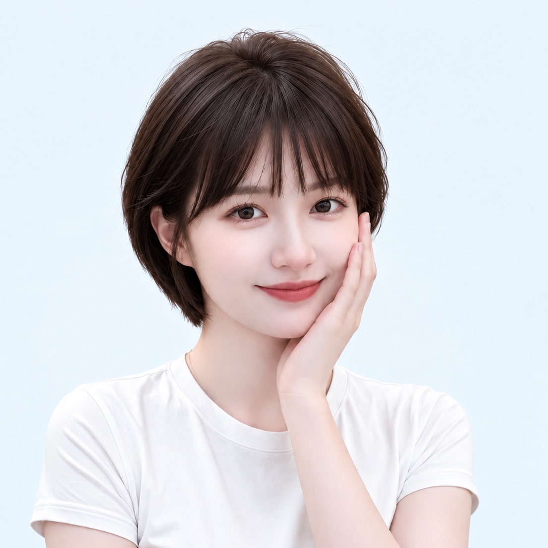 假发全头套女真人发丝减龄短发