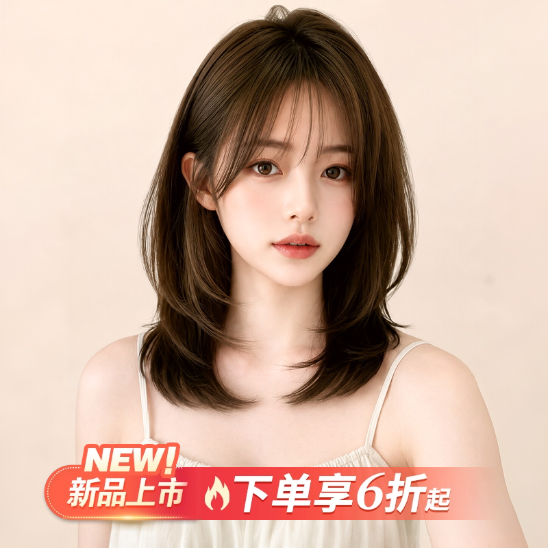 假发全头套女薄款光头自然锁骨发
