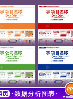 品牌企业产品营销介绍宣传逻辑架构数据分析可视化图表ppt模板