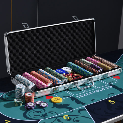黏土桌布棋牌室皇冠铝箱套装筹码