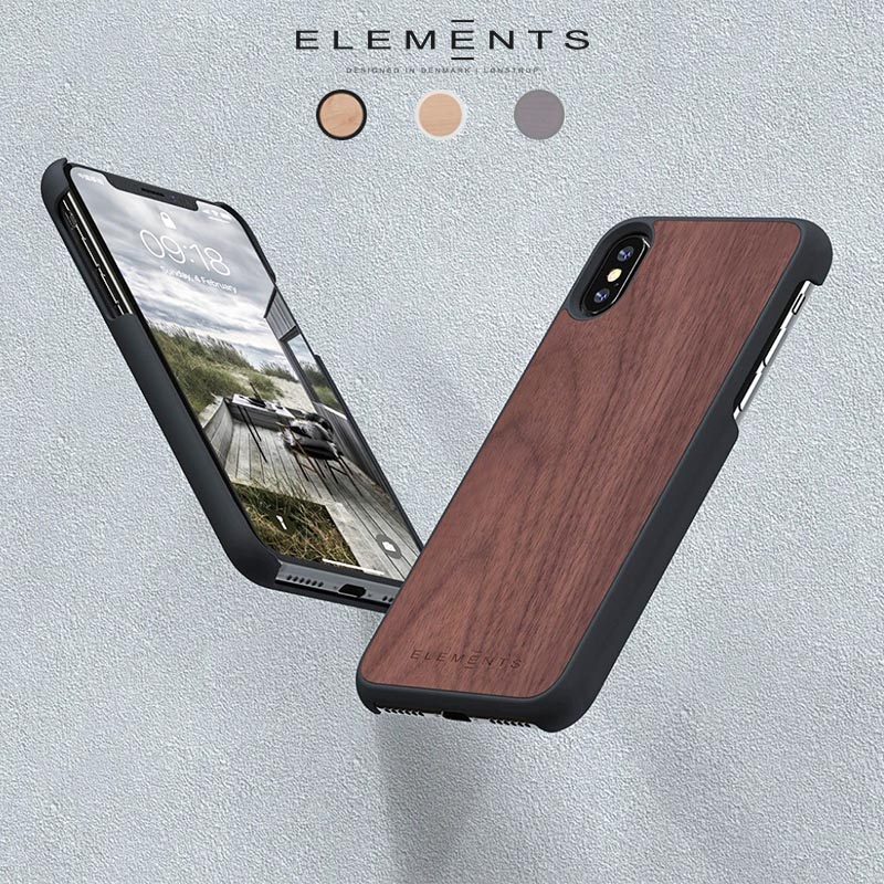 捡漏款！Elements欧美胡桃木手机壳适用苹果7/8P/SE2/X/XSMAX/XR