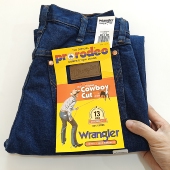 已脱浆版 本 美代现货威格经典 13MWZ高腰直筒纯棉牛仔裤 男蓝色