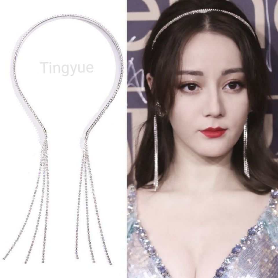 耳后发卡流苏发箍女百搭珍珠头饰耳环一体头箍后挂式森系超仙发饰