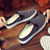 夏季 女 学生孕妇老北京布鞋 帆布半托小白鞋 女透气懒人无后跟凉拖鞋