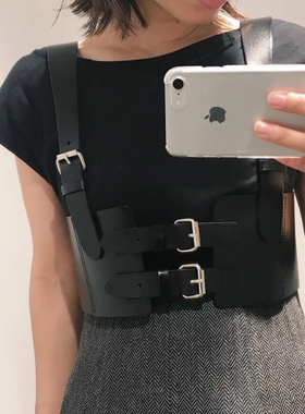 沈梦晨同款腰封宽腰带一体显瘦女