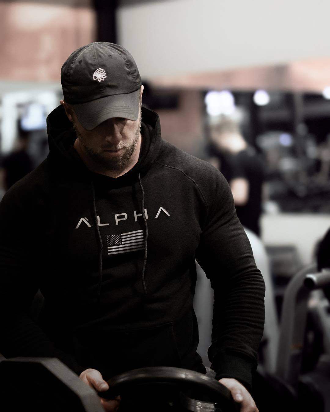 alphahoodie男士卫衣纯色拉链