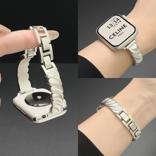 蓝海苹果iwatchs11表带水滴镶钻