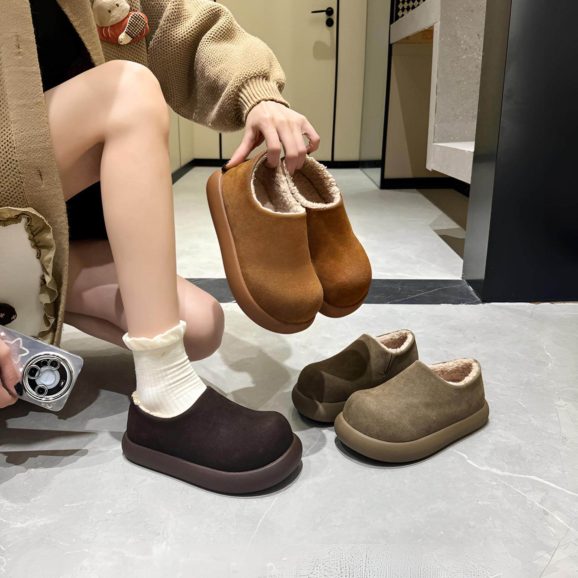 小土豆厚款防滑休闲防水时尚雪地靴女平底冬季新款加绒皮毛一体鞋,女鞋,时尚雪地靴,淘宝优惠券,粉丝福利购,淘宝优惠卷