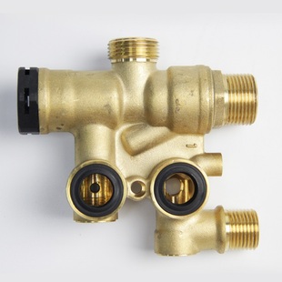 瑞马原装壁挂炉配件板换出水阀三通铜件套管机进出水阀补水路总成