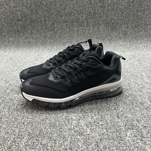 外贸原单全掌气垫鞋底男女款春季舒适透气网面休闲运动慢跑大码鞋