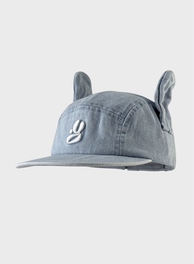 SONDER SHOP韩国小众设计师款浅牛仔蓝兔耳朵鸭舌帽遮阳可爱减龄