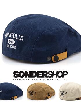 SONDER SHOP 反戴贝雷帽前进帽女日系复古画家帽男女同款复古帽