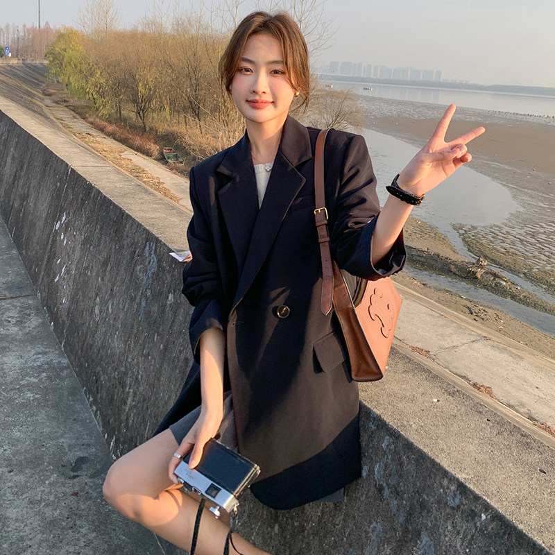 现货黑色西装外套女货号C034-P115-K168,女装西装,2C263