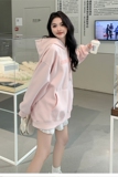新品现货现货粉色连帽卫衣女2C263-P123-K178，女装卫衣/绒衫，2C263