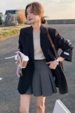 现货黑色西装外套女货号C034-P115-K168，女装西装，2C263