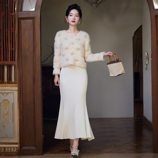 加厚半身裙马面裙旗袍内衬裙秋冬保暖叠穿复古打底裙大裙摆长款女