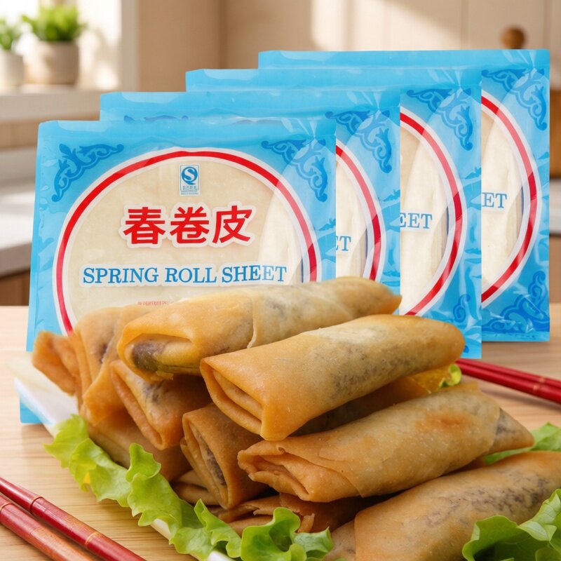 春饼 春卷皮 上海特产南翔春卷皮100张 本品需冷冻油煎面点点心