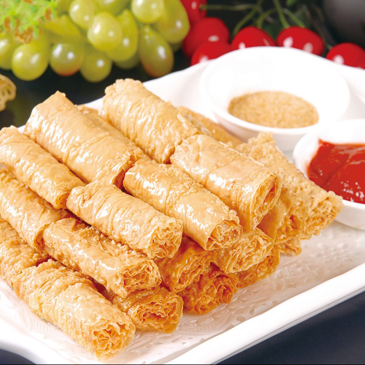 宁波特产明州海鲜炸黄鱼响铃油炸腐皮卷鱼肉春卷速冻酒店拼盘家宴