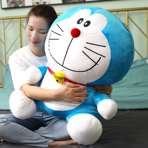 正版防伪叮当机器猫毛绒玩具公仔