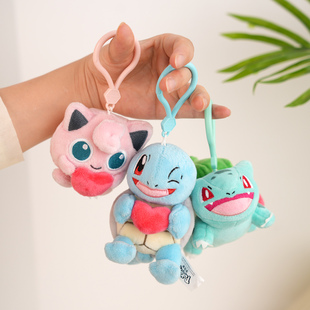 正版宝可梦杰尼龟妙蛙种子挂件公仔毛绒玩具玩偶书包挂饰迷你小号