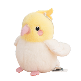 可爱小鸟挂件公仔麻雀鹦鹉仿真玩偶钥匙扣毛绒玩具书包挂饰小号女