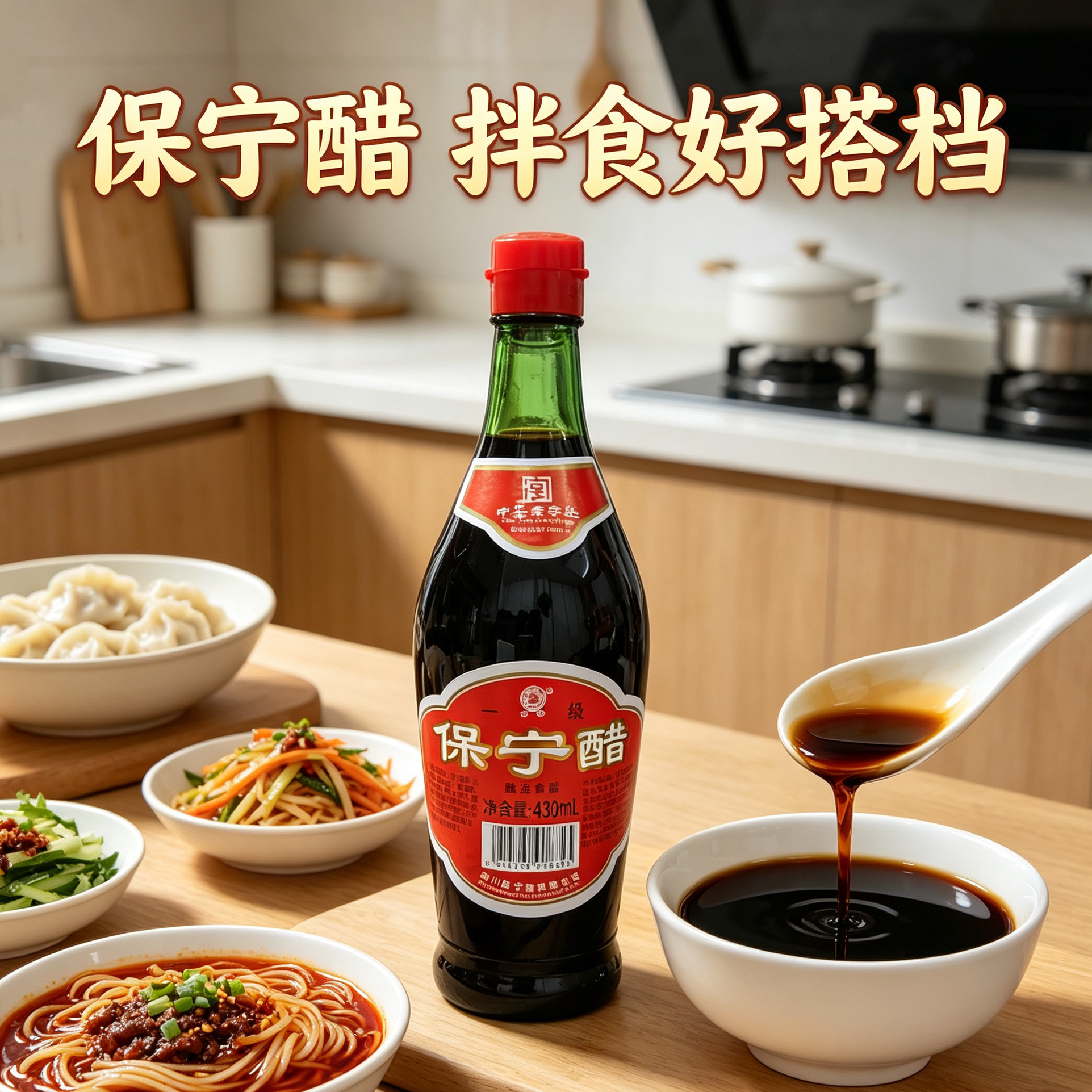 四川保宁醋一级酸辣粉用醋430ml图片