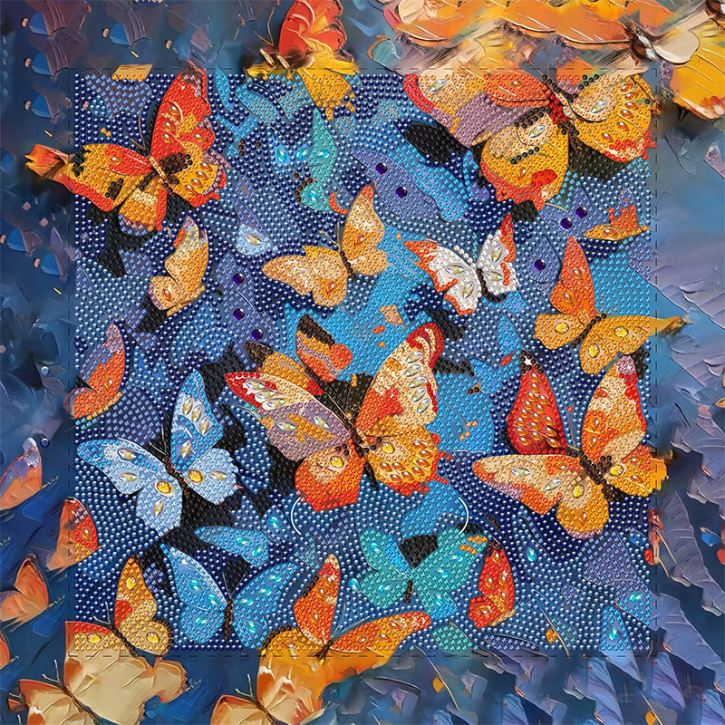 亚马逊蝴蝶钻石画新款diy手工异形钻粘贴画儿童益智摆台画卧室