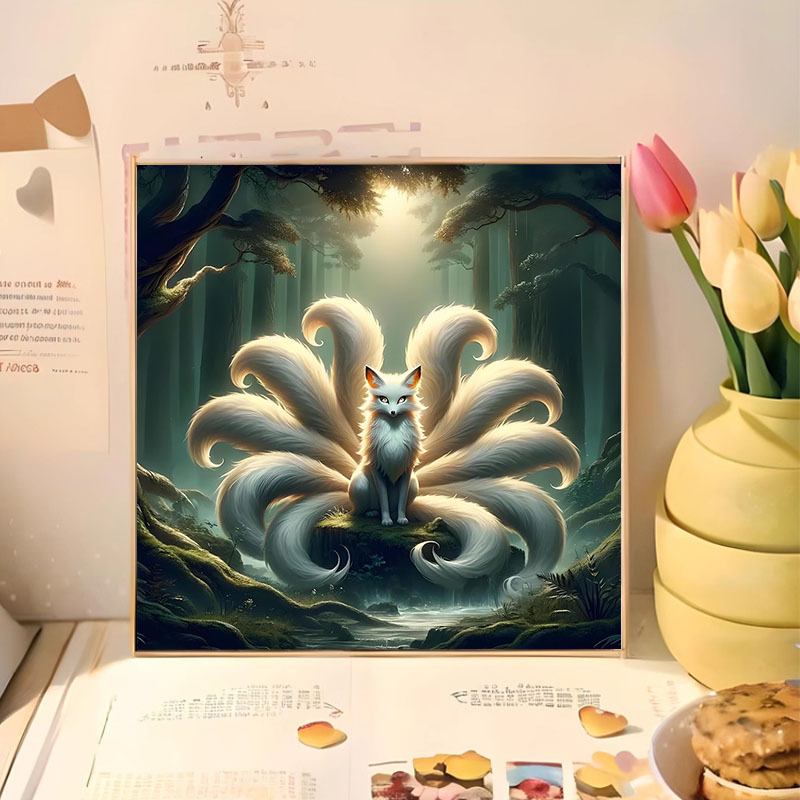 跨境外贸diy数字油画山海经卧室客厅装饰画按数字绘画厂家直售