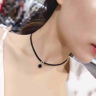 锁骨链星星月亮天鹅颈带颈饰细绳百搭衣服配饰吊坠choker 简约短款