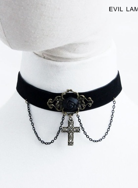暗黑复古黑色LOLITA万圣节项链