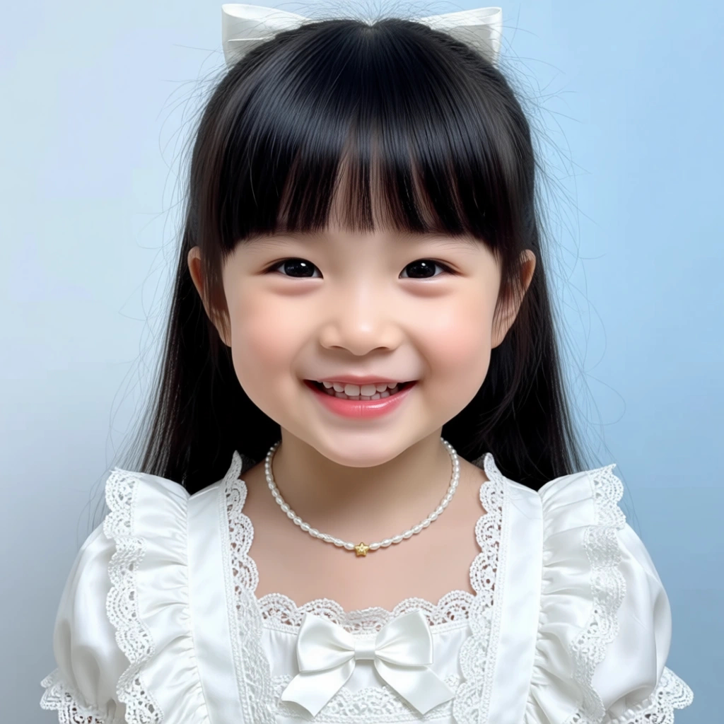 儿童925纯银星星项链白色仿珍珠锁骨链高颜值学生党配饰生日礼物