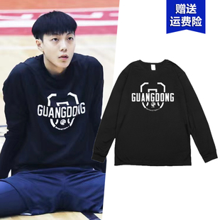 篮球运动长袖 T恤CBA篮球建联广东北京出场投篮服透气吸汗速干男