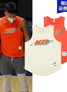美式篮球背心运动坎肩外贸球衣无袖网眼AECP速干训练服健身吸汗夏