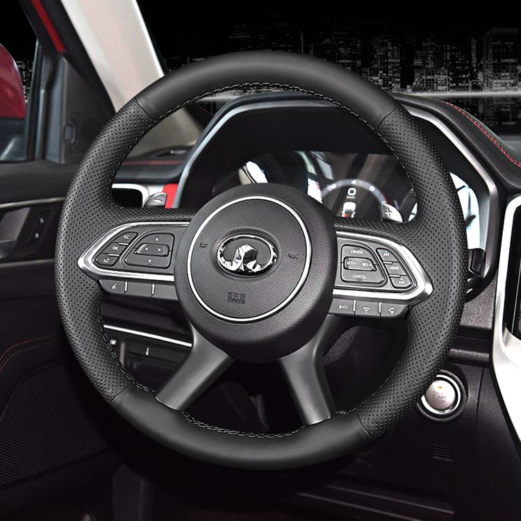 专车专用手缝方向盘套真皮适用