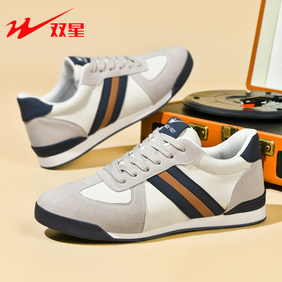 双星男鞋2025新款皮面阿甘德训鞋