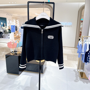 长袖 2025年秋季 女童针织衫 洋气甜美上衣 翻领外套韩国专柜代购